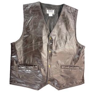 Duke Haband Leather Men’s Vest Size L